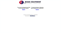 Desktop Screenshot of miamiequipment.com